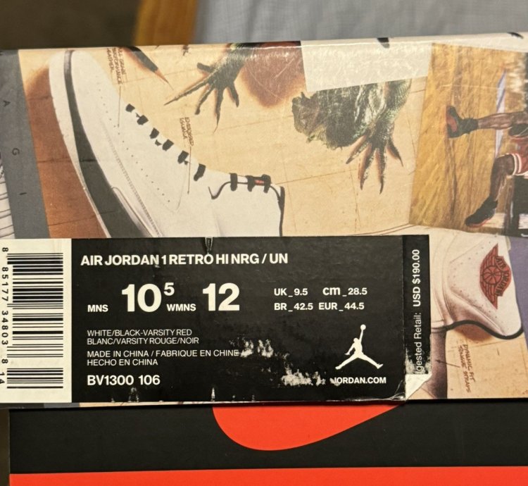 Union Jordan 1 Black Toe