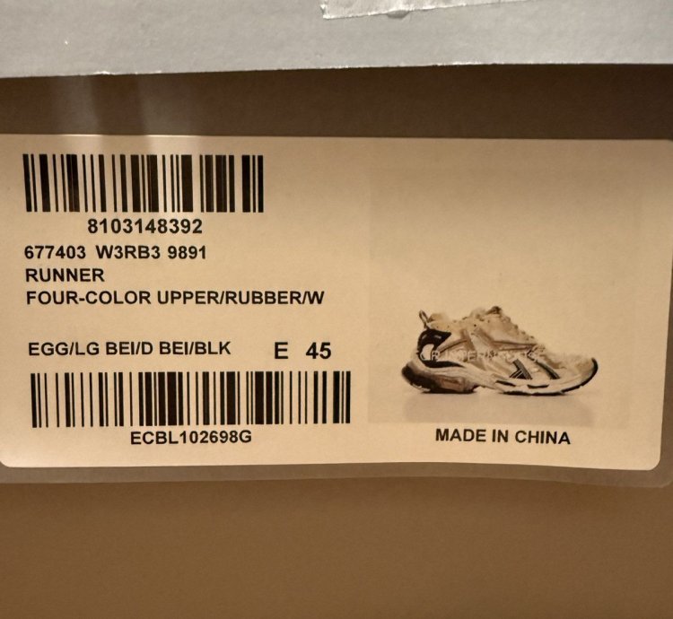 Balenciaga Runner Sneaker Beige White 45