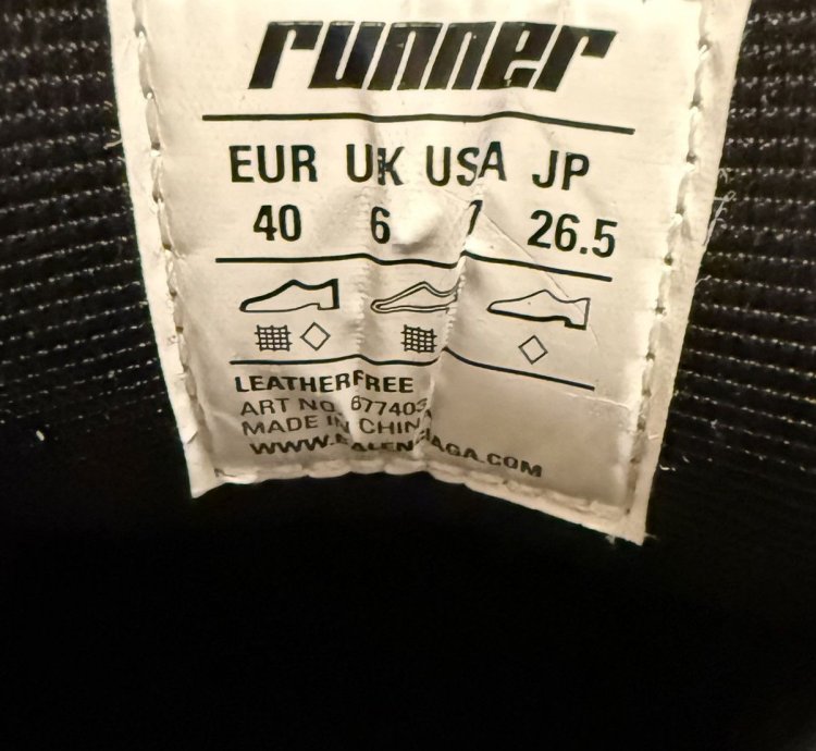 Balenciaga Runner Sneaker Black White 40