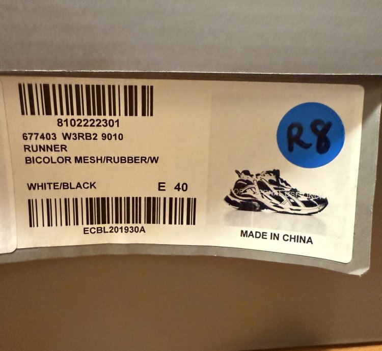 Balenciaga Runner Sneaker Black White 40