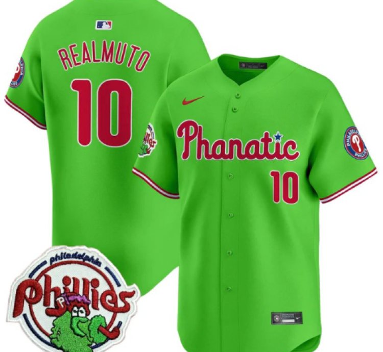 Jtrealmuto Jersey 10 Phillies Phanatic Patch Vapor Premier Limited Stitched Green