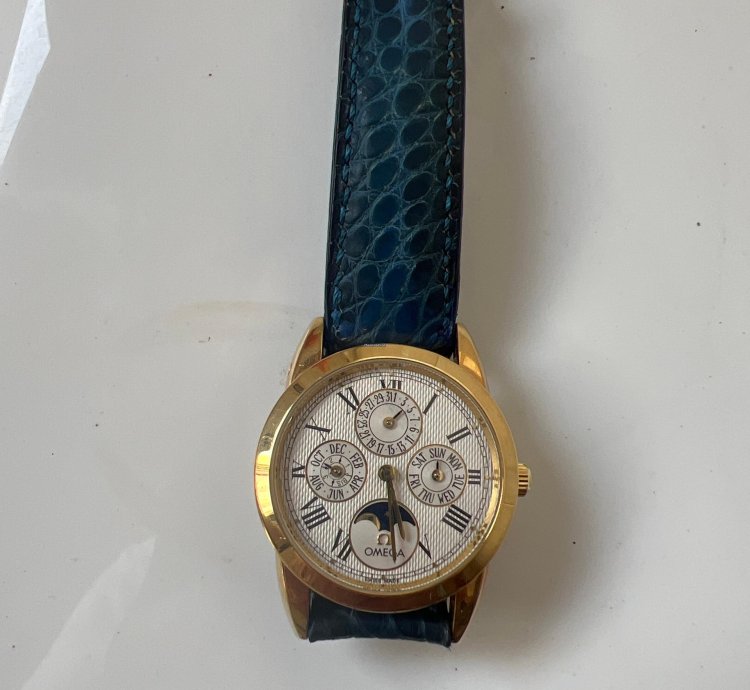 Omega Louis Brandt Calendario Perpetuo Garanzia Cinturino Correttore Originali Uniproprietario