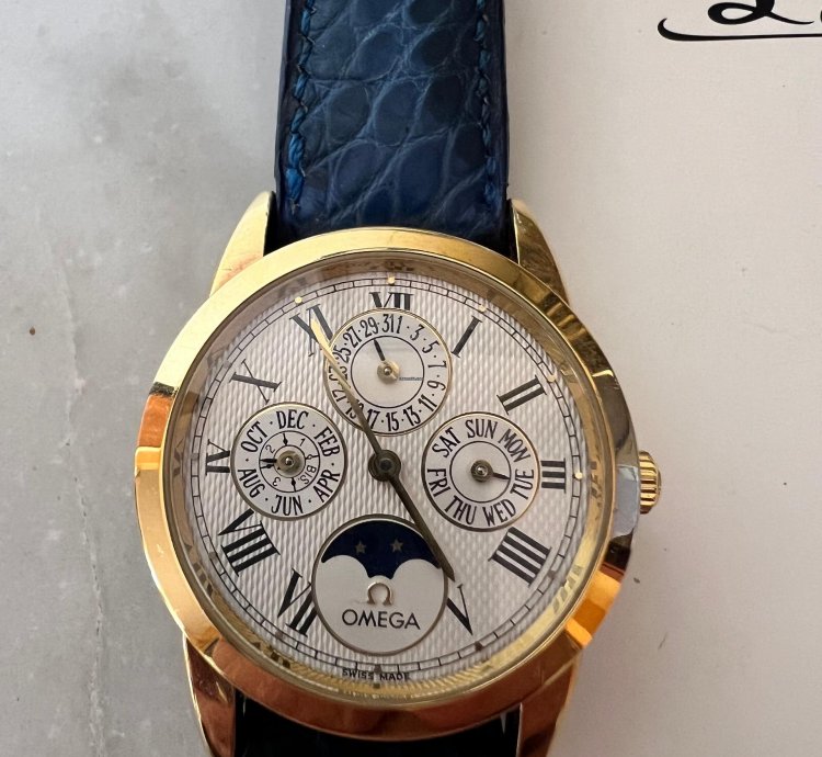 Omega Louis Brandt Calendario Perpetuo Garanzia Cinturino Correttore Originali Uniproprietario