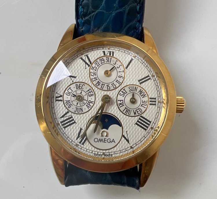 Omega Louis Brandt Calendario Perpetuo Garanzia Cinturino Correttore Originali Uniproprietario