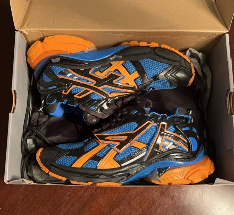 Balenciaga Runner Trainer Blue Orange Size 45 12us