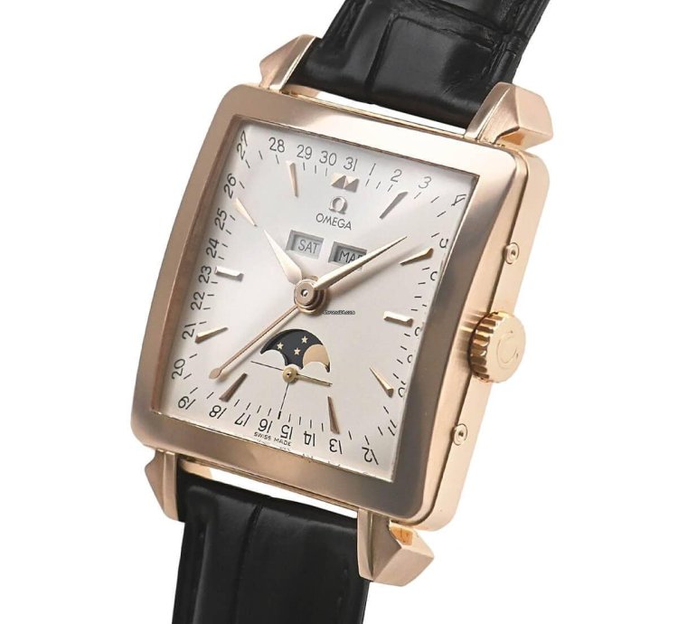 Omega Museum Collection No 2 Rose Gold Triple Calendar Moonphase Silver 32 8 32 5mm 5756 30 01