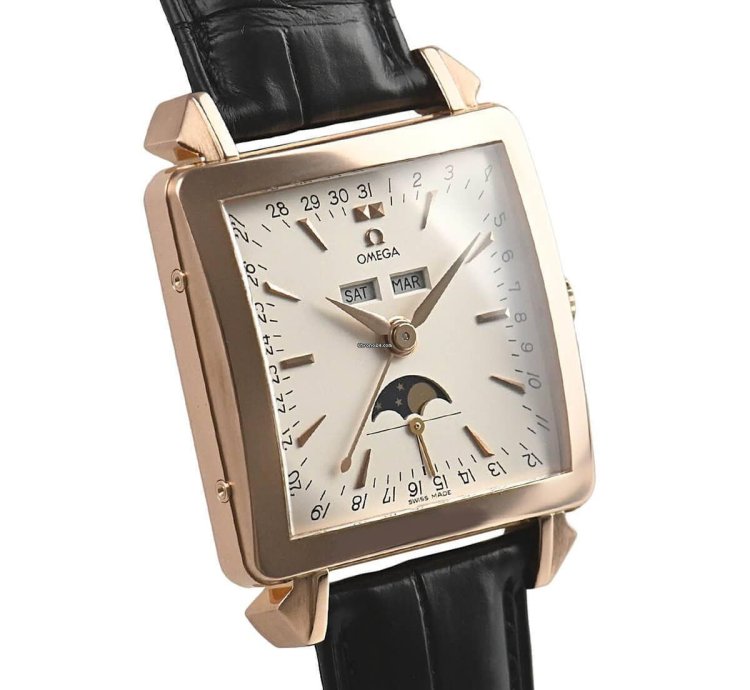 Omega Museum Collection No 2 Rose Gold Triple Calendar Moonphase Silver 32 8 32 5mm 5756 30 01