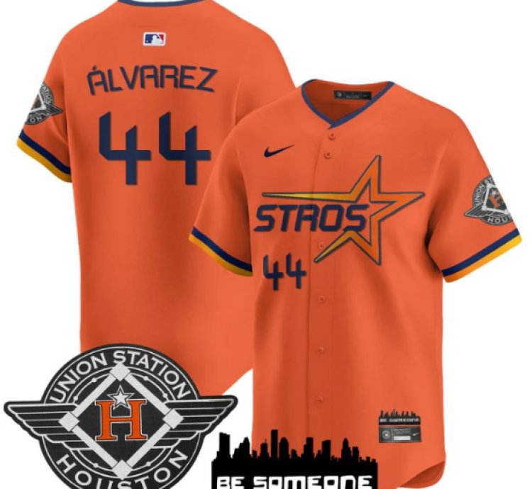 Yordan Álvarez Jersey 44 Houston Astros 2025 City Connect Vapor Premier Limited Stitched Orange