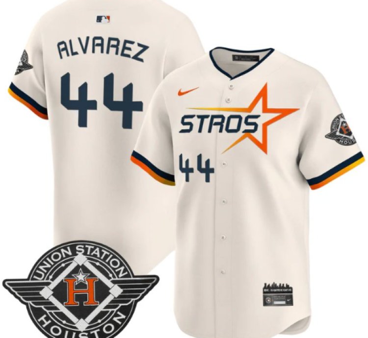 Yordan Álvarez Jersey 44 Houston Astros 2025 City Connect Vapor Premier Limited Stitched Cream