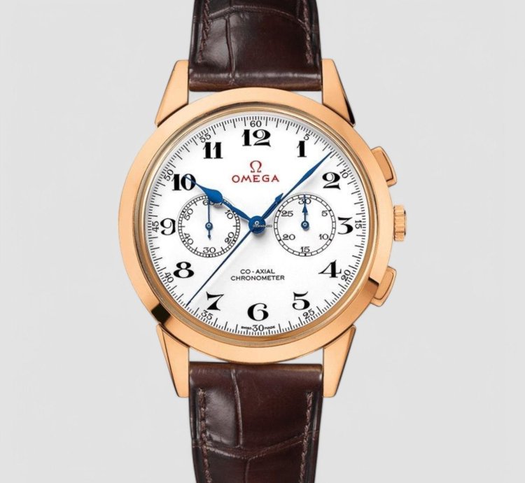 Omega Olympic Official Timekeeper White Dial 18k Rose Gold Limited