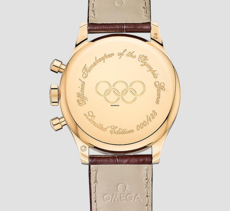 Omega Olympic Official Timekeeper White Dial 18k Rose Gold Limited
