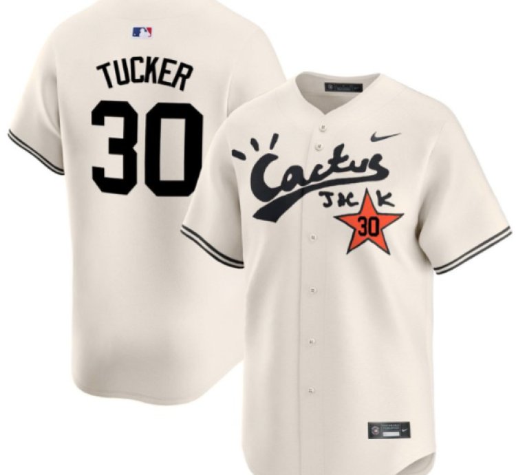 Kyle Tucker 30 Houston Astros Cactus Jack Cream Jersey V2