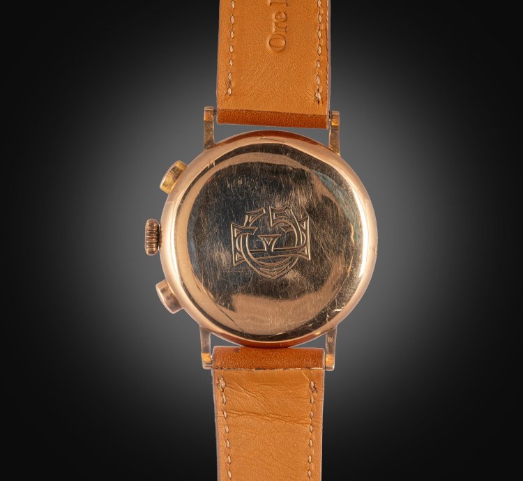 Omega Rare 1940s Chronograph 33 3 Black Glossy Radium Dia