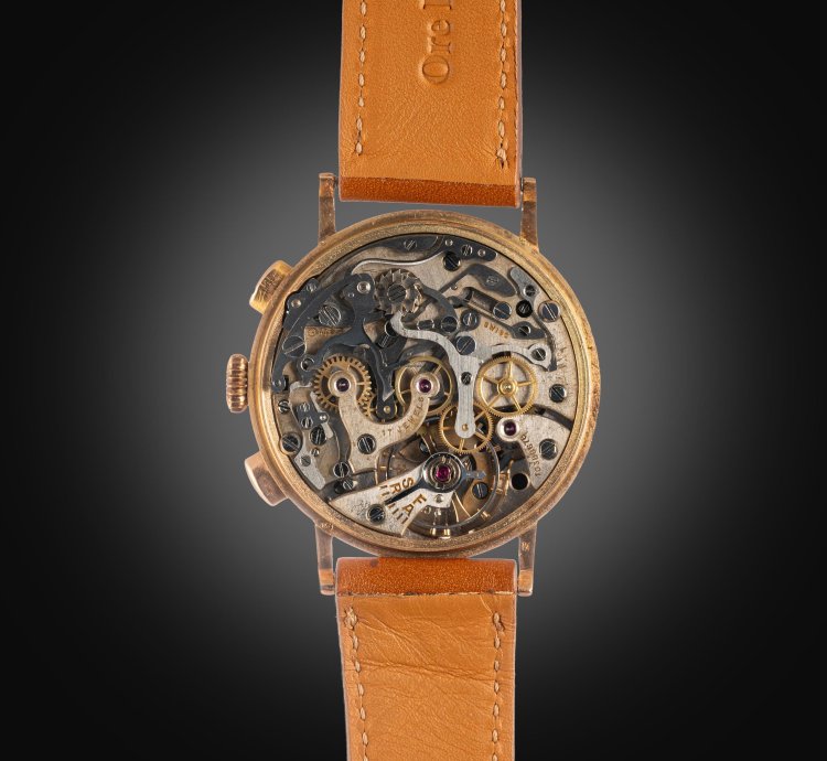 Omega Rare 1940s Chronograph 33 3 Black Glossy Radium Dia