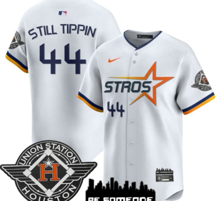 Still Tippin Jersey 44 Houston Astros 2025 City Connect Vapor Premier Limited Stitched White