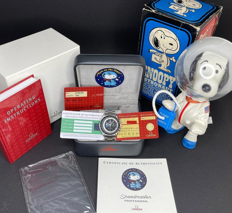 Omega Ref 3578 51 00 Snoopy Moonwatch Black Dial Fullset Unpolished