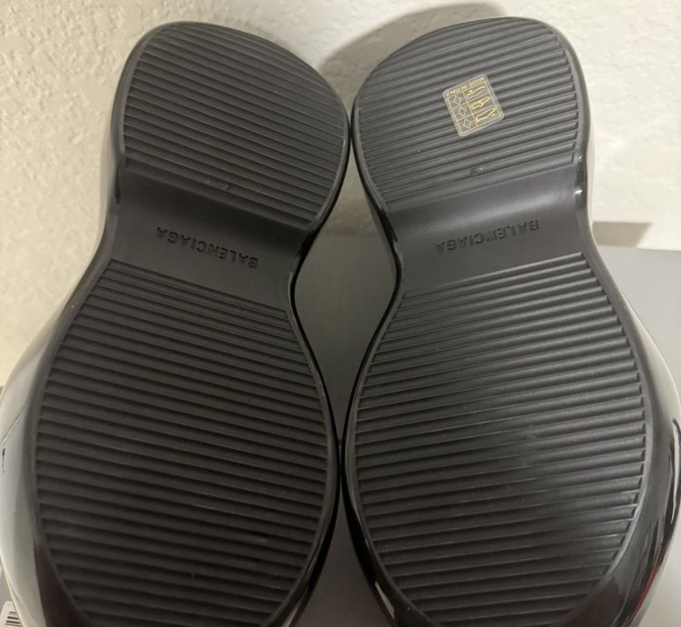 Balenciaga Technoclog Mule Shiny Black 45