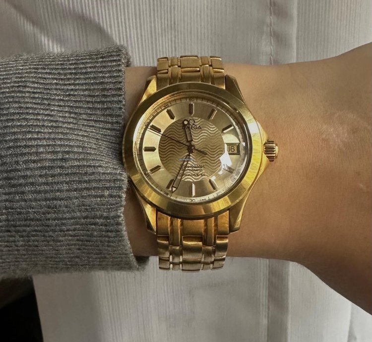 Omega Seamaster 120 36mm 18kt Gold 196 1501 2101 11 00 Omega Seamaster 120m