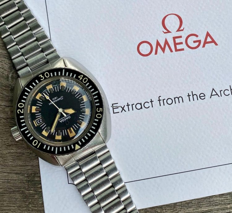 Omega Seamaster 120 Rare Deep Black Archive Certificate Extract Record