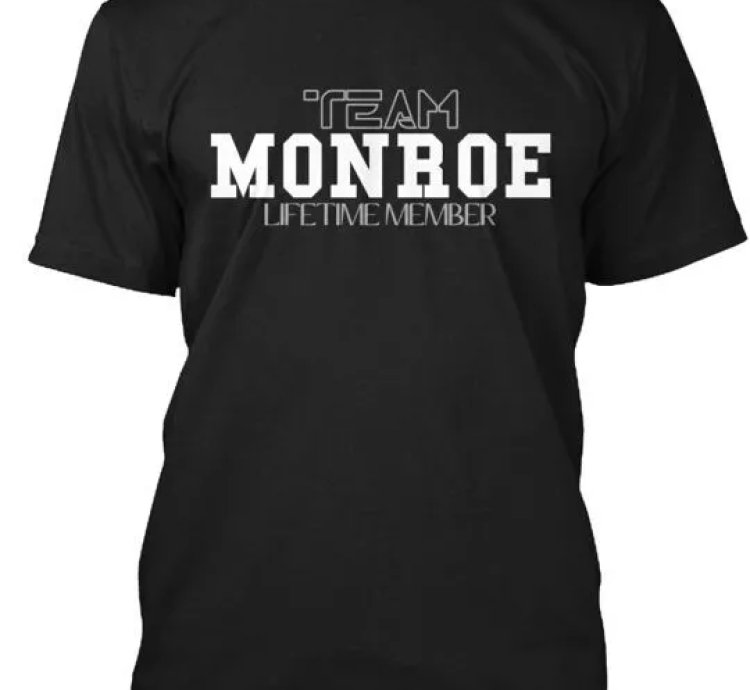 Team Monroe T-shirt Made In The Usa Size S To 5xl