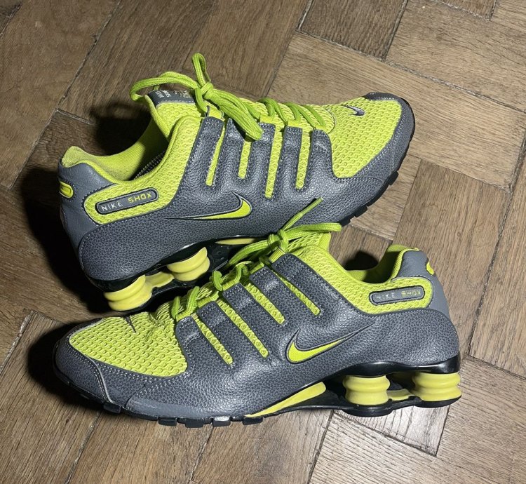 Vintage Men Nike Shox Y2k Gray Yellow Sneakers Shoes