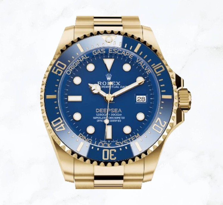 Rolex Sea-dweller Deepsea Yellow Gold Blue Dial 136668lb new Unworn