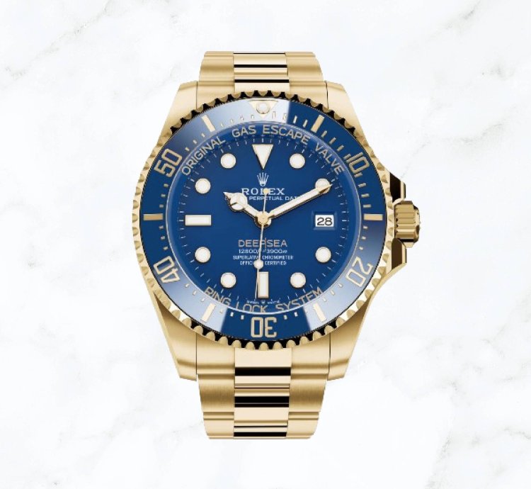 Rolex Sea-dweller Deepsea Yellow Gold Blue Dial 136668lb new Unworn
