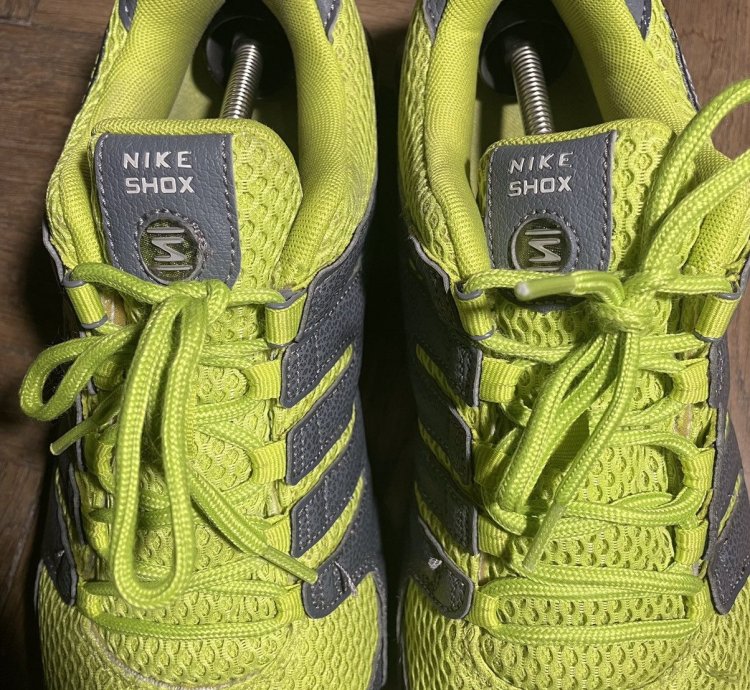 Vintage Men Nike Shox Y2k Gray Yellow Sneakers Shoes