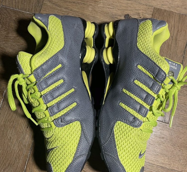 Vintage Men Nike Shox Y2k Gray Yellow Sneakers Shoes