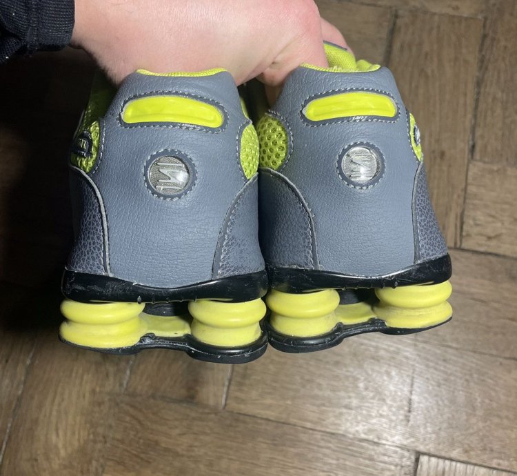 Vintage Men Nike Shox Y2k Gray Yellow Sneakers Shoes