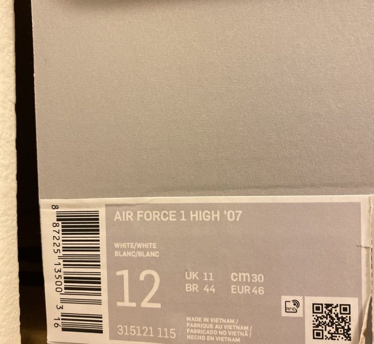 Air Force 1 High 07 White Ron Louis Custom Glacier