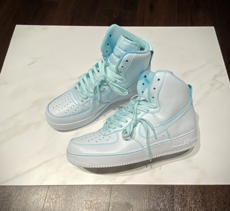 Air Force 1 High 07 White Ron Louis Custom Glacier