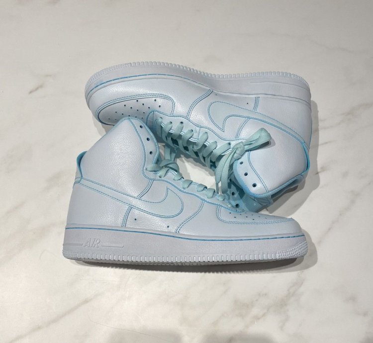 Air Force 1 High 07 White Ron Louis Custom Glacier