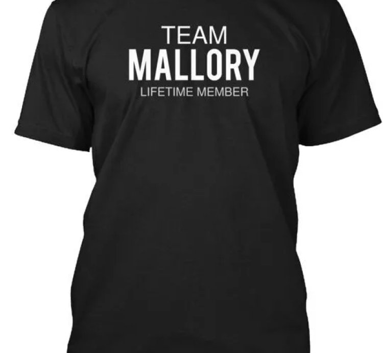 Team Mallory T-shirt Made In The Usa Size S To 5xl
