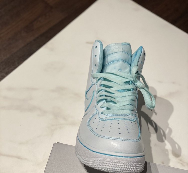 Air Force 1 High 07 White Ron Louis Custom Glacier
