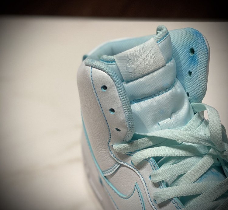 Air Force 1 High 07 White Ron Louis Custom Glacier