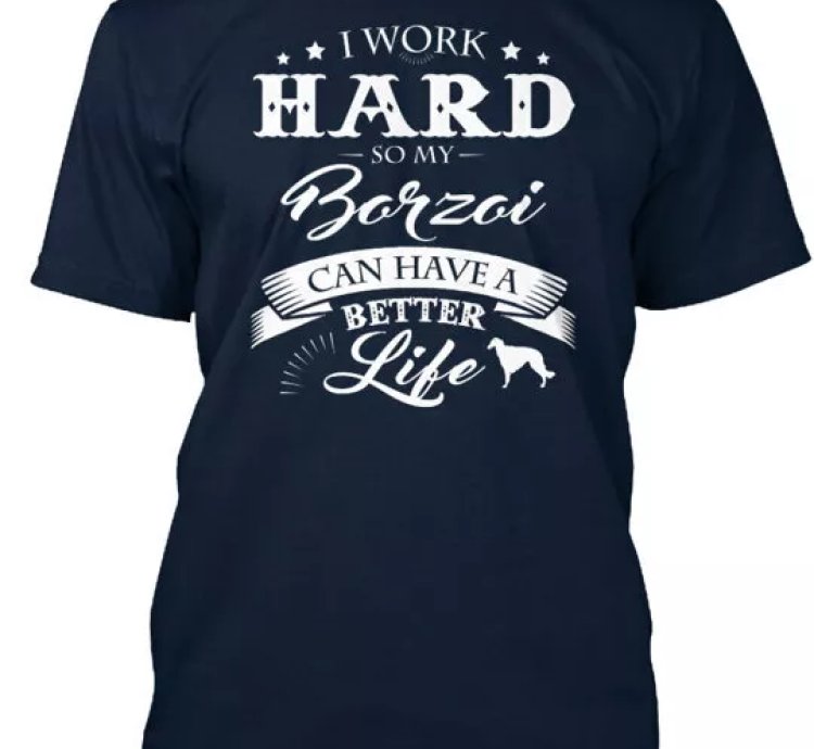 Borzoi T-shirt Made In The Usa Size S To 5xl