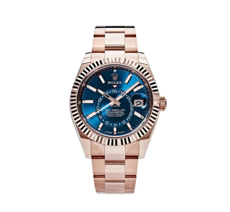 Rolex Sky-dweller 18k Everose Gold Men Watch