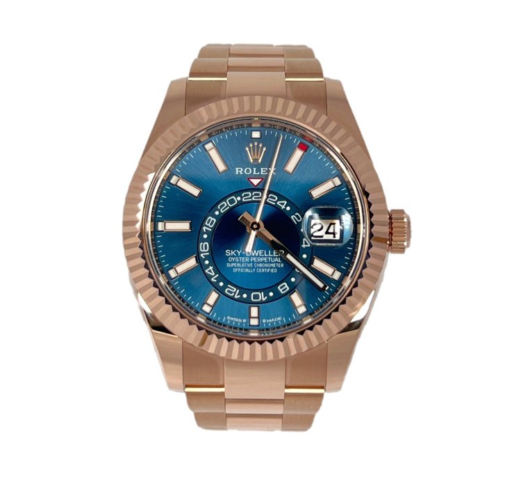 Rolex Sky-dweller 18k Everose Gold Men Watch