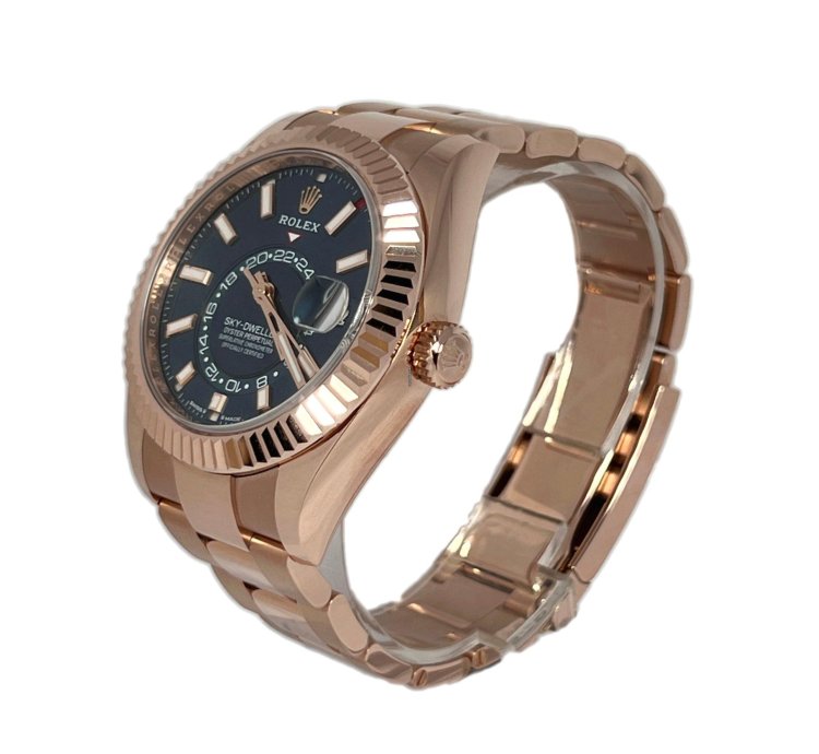 Rolex Sky-dweller 18k Everose Gold Men Watch