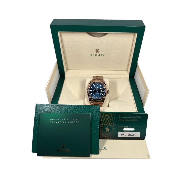 Rolex Sky-dweller 18k Everose Gold Men Watch
