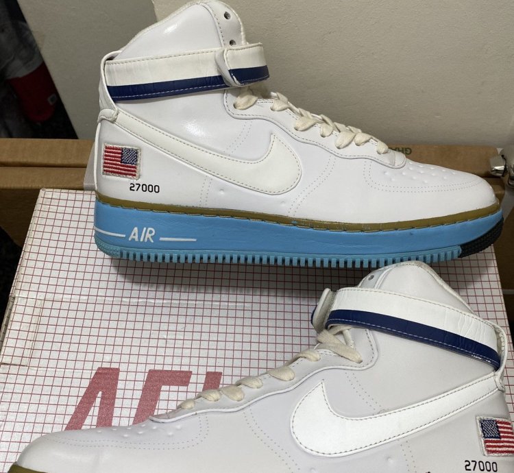 Air Force 1 High Bday Qs White White