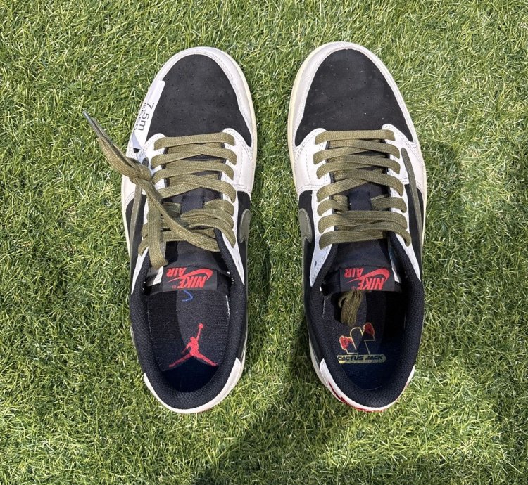 Worn 10x Travis Scott Jordan 1 Low Olive Size 9w 7 5m