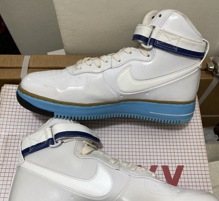 Air Force 1 High Bday Qs White White