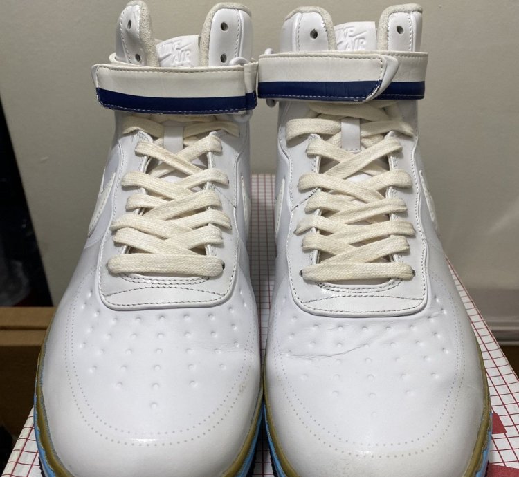 Air Force 1 High Bday Qs White White