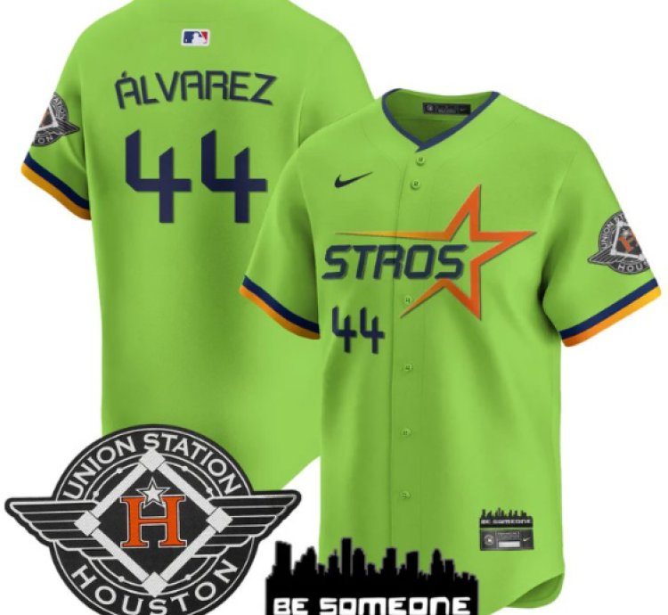 Yordan Álvarez Jersey 44 Houston Astros 2025 City Connect Vapor Premier Limited Stitched Green