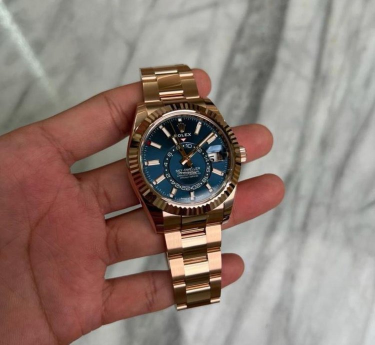 Rolex Sky-dweller 18k Rose Gold Blue Bnib 2025
