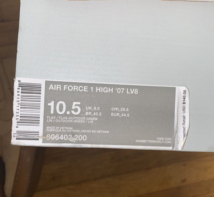 Air Force 1 High Flax 2015