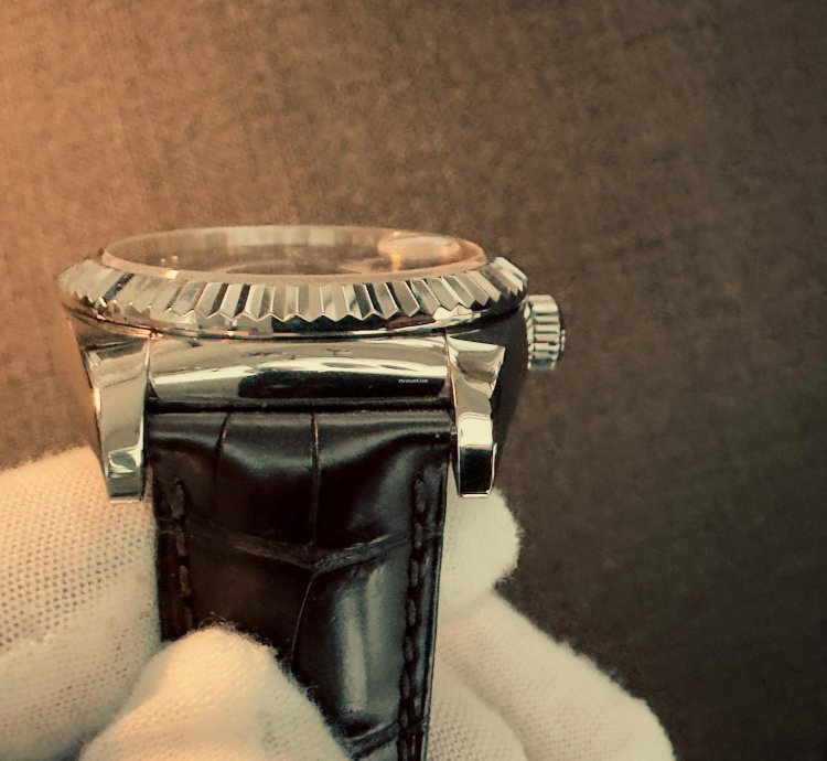 Rolex Sky-dweller 18k White Gold - 2x Leather Bracelet Black Brown