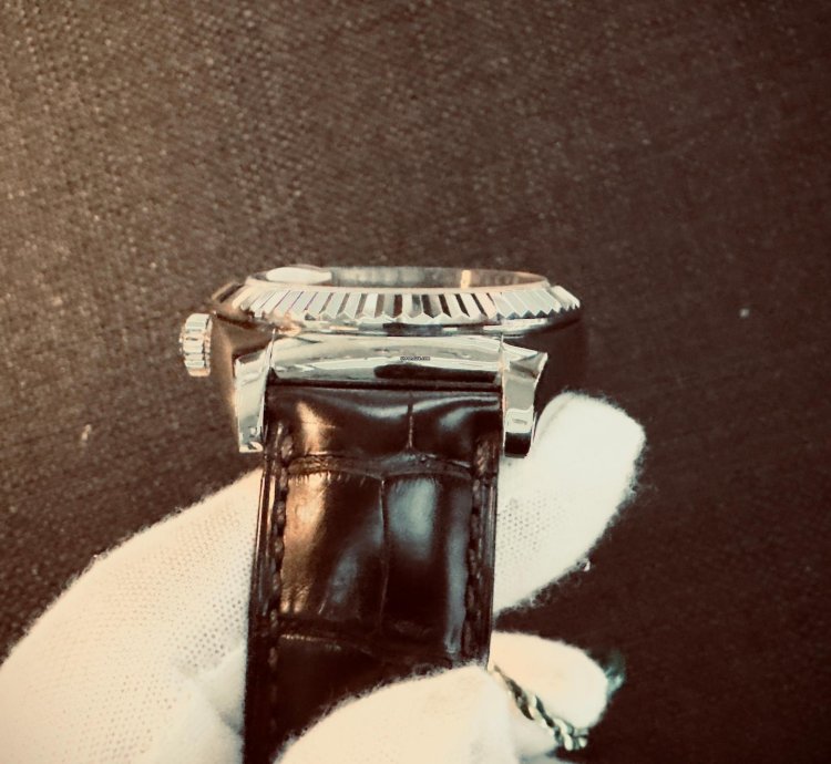 Rolex Sky-dweller 18k White Gold - 2x Leather Bracelet Black Brown